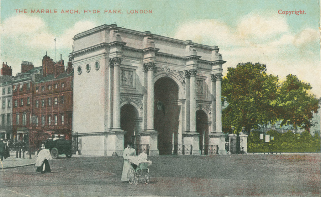 Detail of Marble Arch, Hyde Park, London by Anonymous