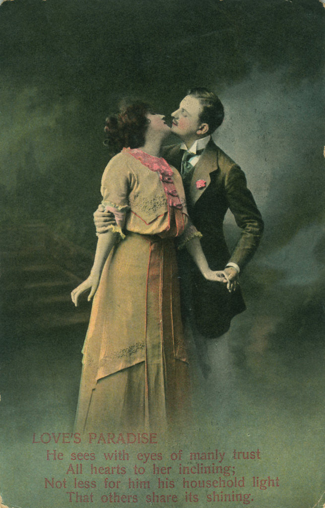 Detail of Vintage romantic poatcard by Anonymous