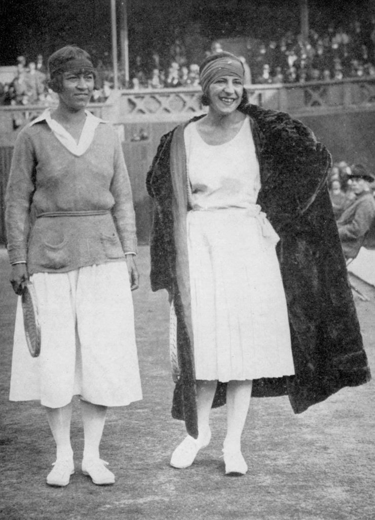 Detail of Mrs Mallory (left) and Suzanne Lenglen before their famous first final at the 'new' Wimbledon by Tropical Press