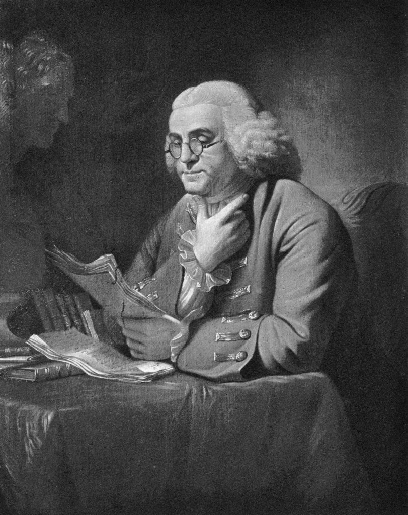 Detail of Benjamin Franklin by David Martin