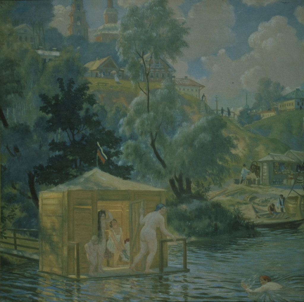 Detail of Bathers, 1921 by Boris Michaylovich Kustodiev