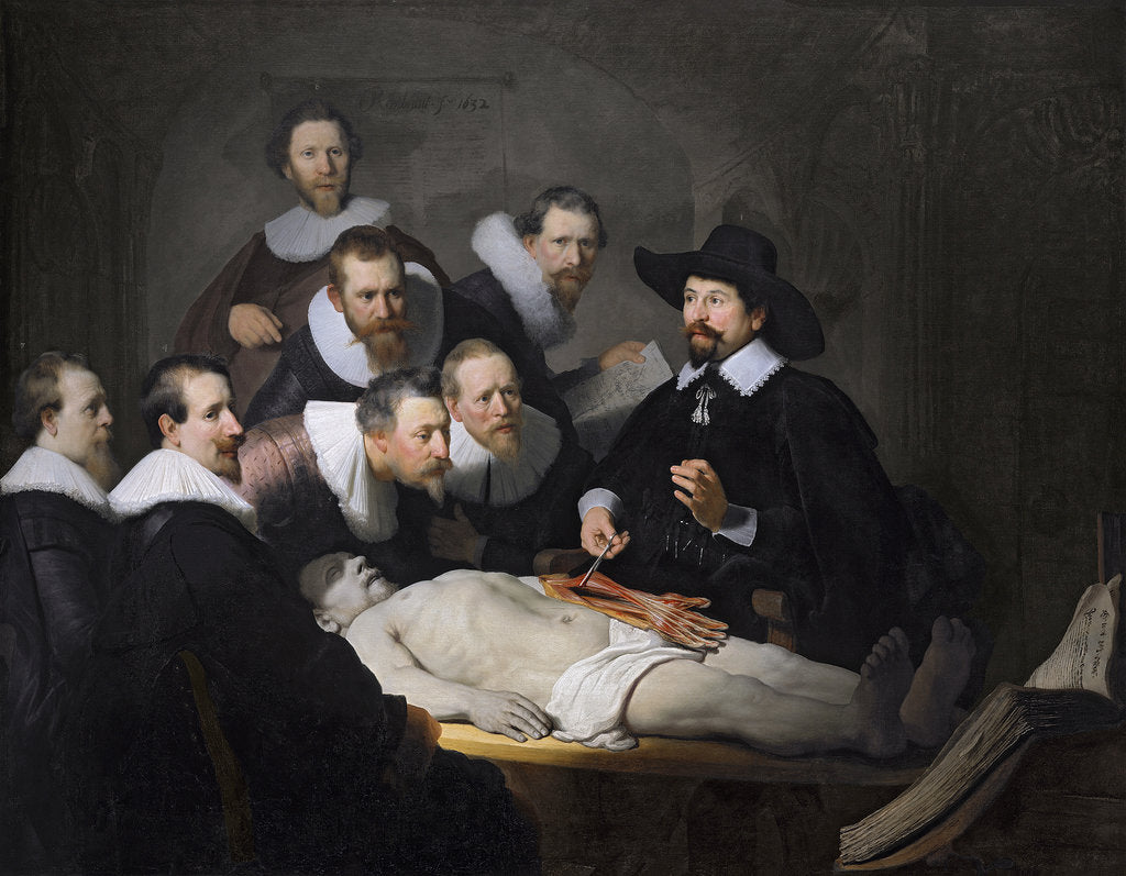 Detail of The Anatomy Lesson of Dr. Nicolaes Tulp, 1632 by Rembrandt van Rhijn