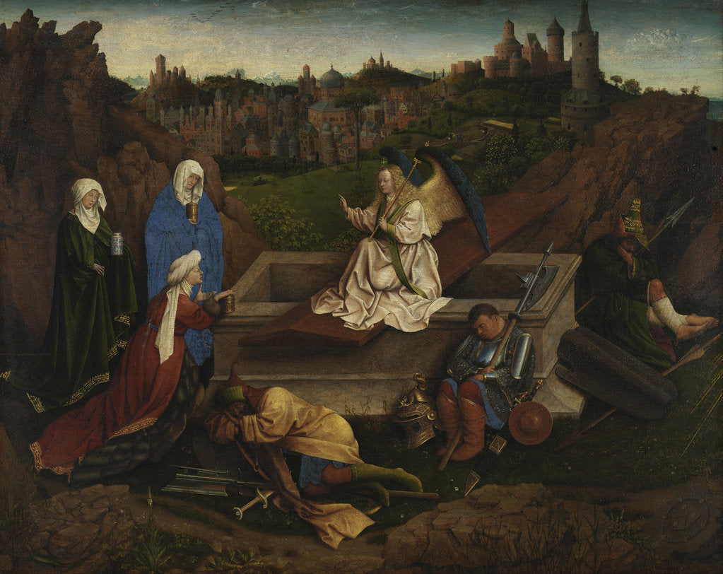 Detail of The Three Marys at the Sepulchre, c. 1440 by Hubert van Eyck