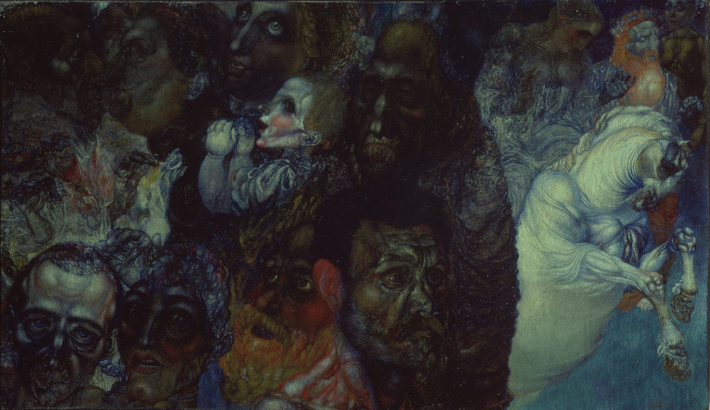 Detail of Heads, 1910 by Pavel Nikolayevich Filonov
