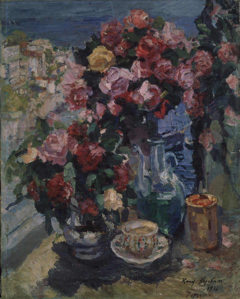 Detail of Roses. Gurzuf, 1916 by Konstantin Alexeyevich Korovin