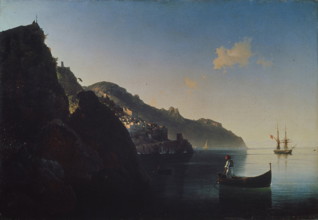 Detail of The Coast near Amalfi, 1841 by Ivan Konstantinovich Aivazovsky