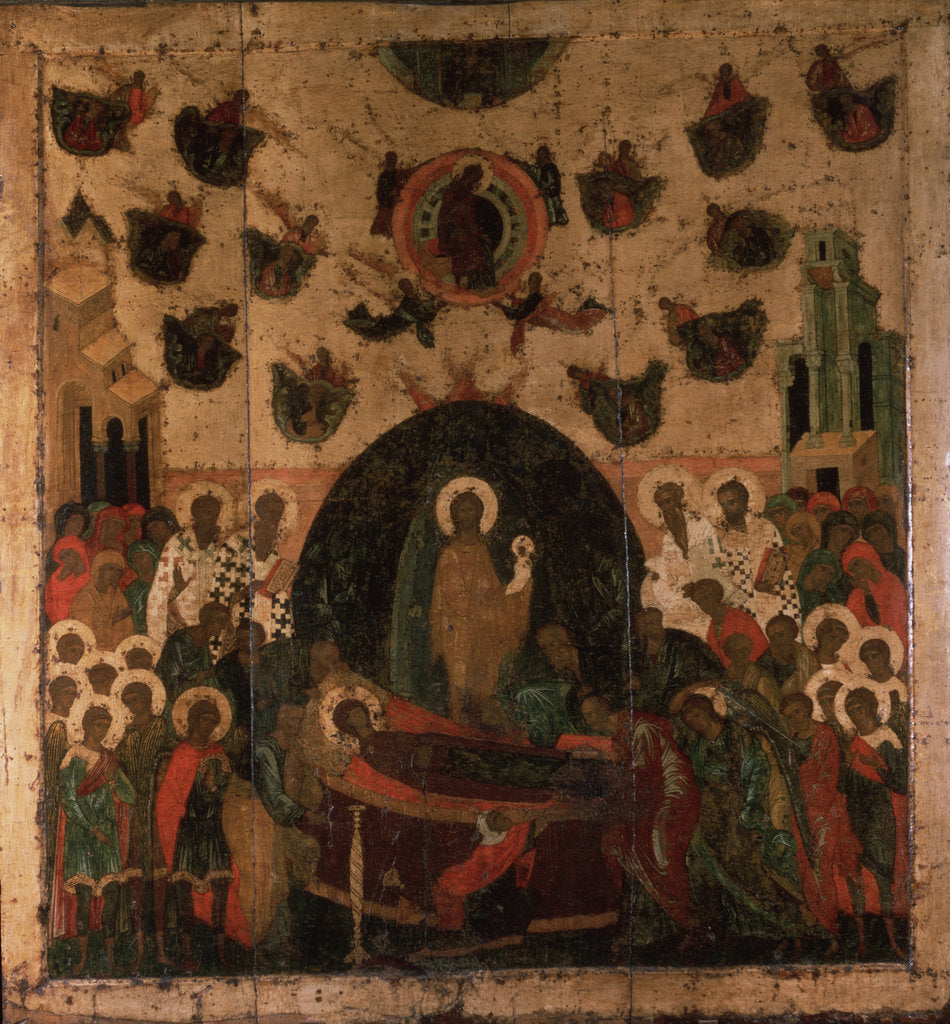 Detail of The Dormition of the Virgin, ca 1479 by Russian icon