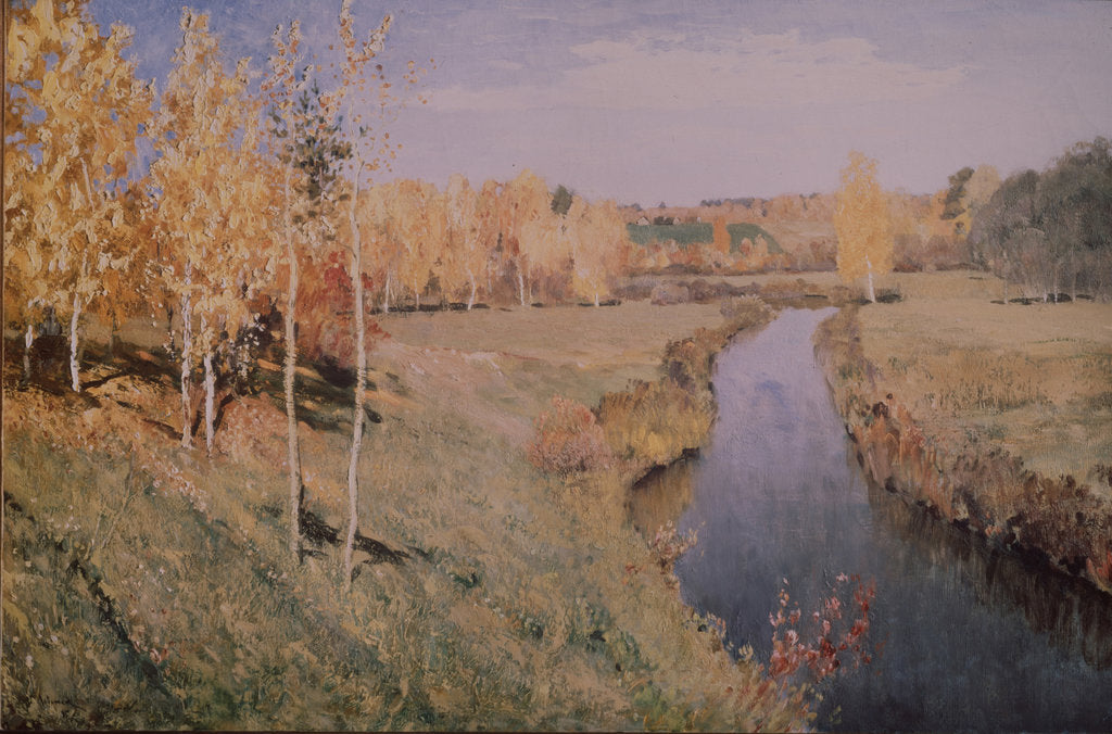 Detail of Golden autumn, 1895 by Isaak Ilyich Levitan