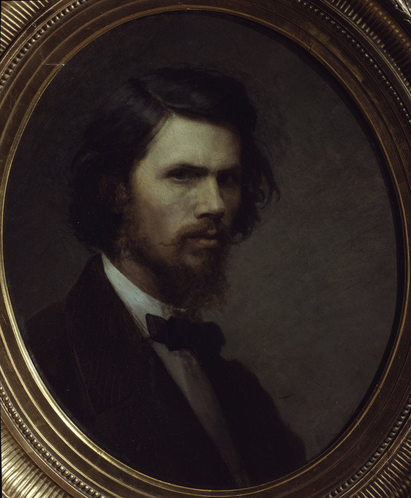 Detail of Self-portrait, 1867 by Ivan Nikolayevich Kramskoi