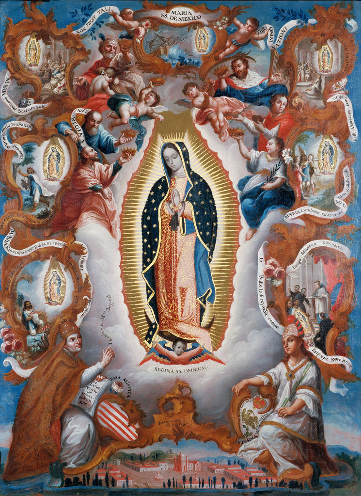 Detail of Our Lady of Guadalupe, 1779 by Sebastián Salcedo