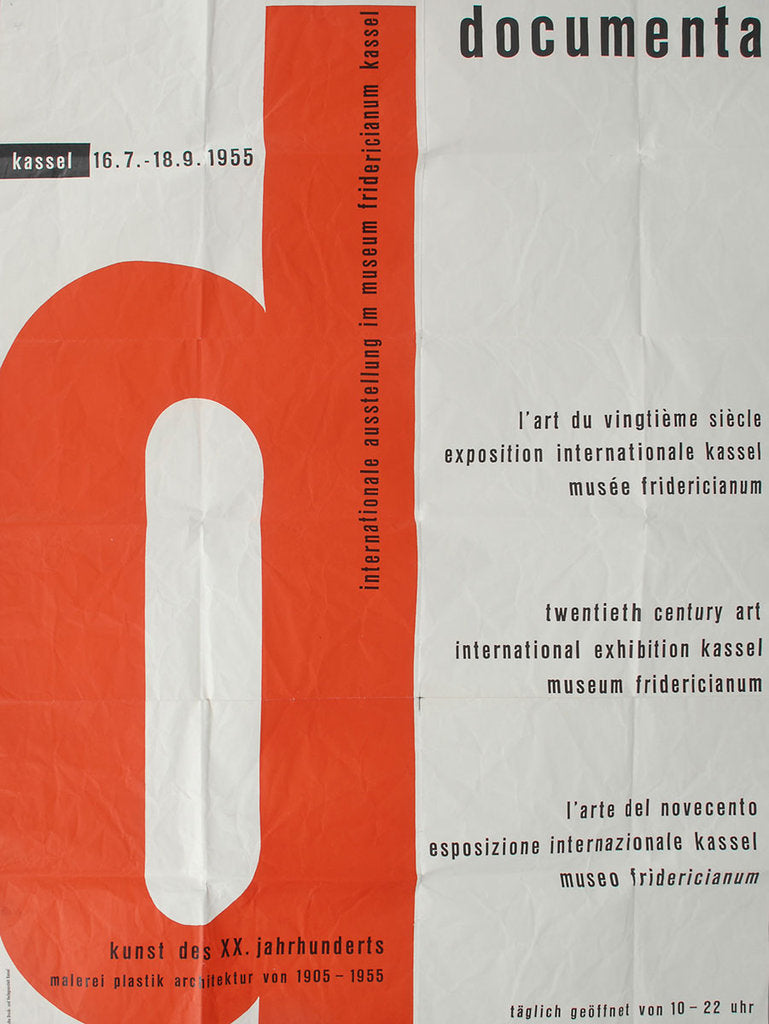 Detail of Poster for the First documenta Exhibition in 1955, 1955 by Anonymous