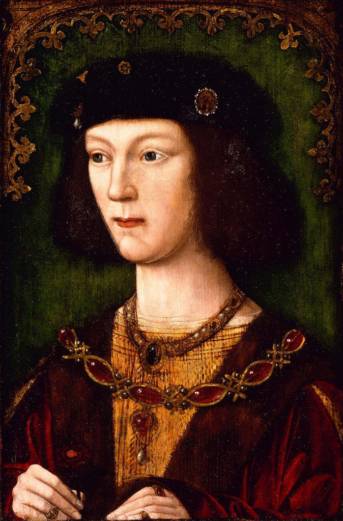 Detail of Portrait of King Henry VIII of England, c. 1513 by English master