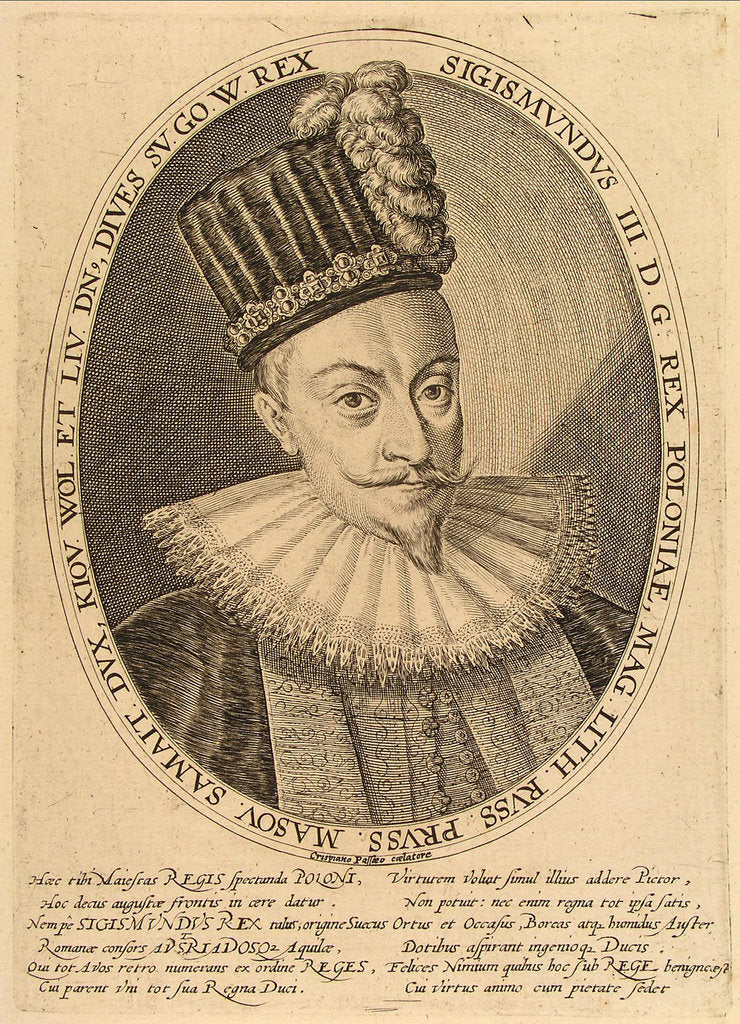 Detail of Sigismund III Vasa, King of Poland, ca. 1600 by Crispijn van de Passe the Elder