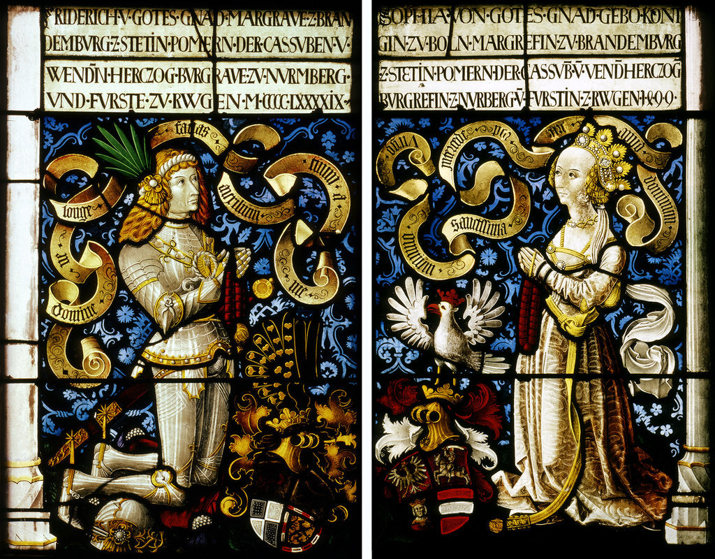 Detail of Margrave Frederick of Brandenburg-Ansbach (1460?1536) and his wife Sophia Jagiellon (1464?1512), 149 by Hans Kamberger
