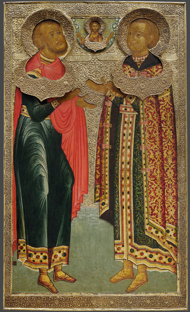 Detail of Saint John Sochavsky and Tsarevich Ivan Mikhailovich, 1639-1640 by Russian icon