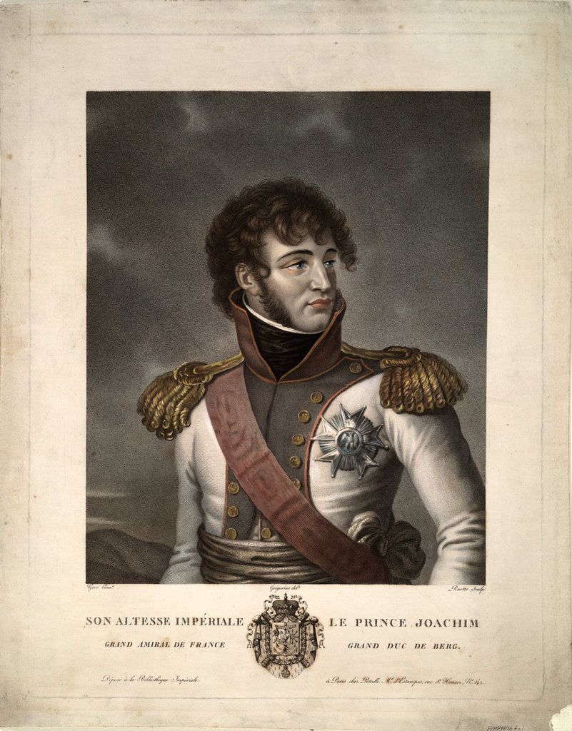 Detail of Portrait of Joachim Murat, ca 1806 by Albert Gregorius