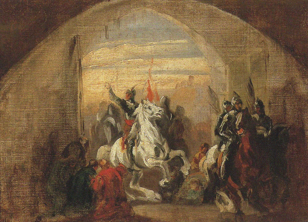 Detail of Boleslaw I Chrobry entering conquered Kiev, c. 1837 by Piotr Michalowski
