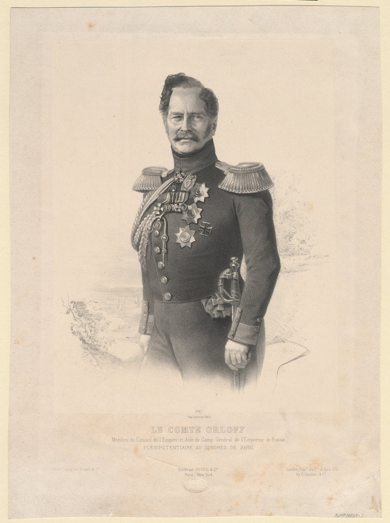 Portrait of Count Alexey Fyodorovich Orlov by Joseph Lemercier