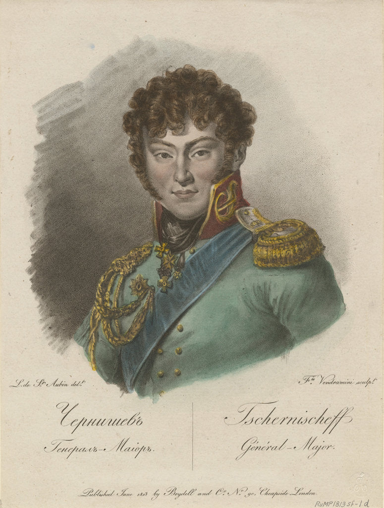 Detail of Portrait of Count Alexander Ivanovich Chernyshov, 1813 by Francesco Vendramini