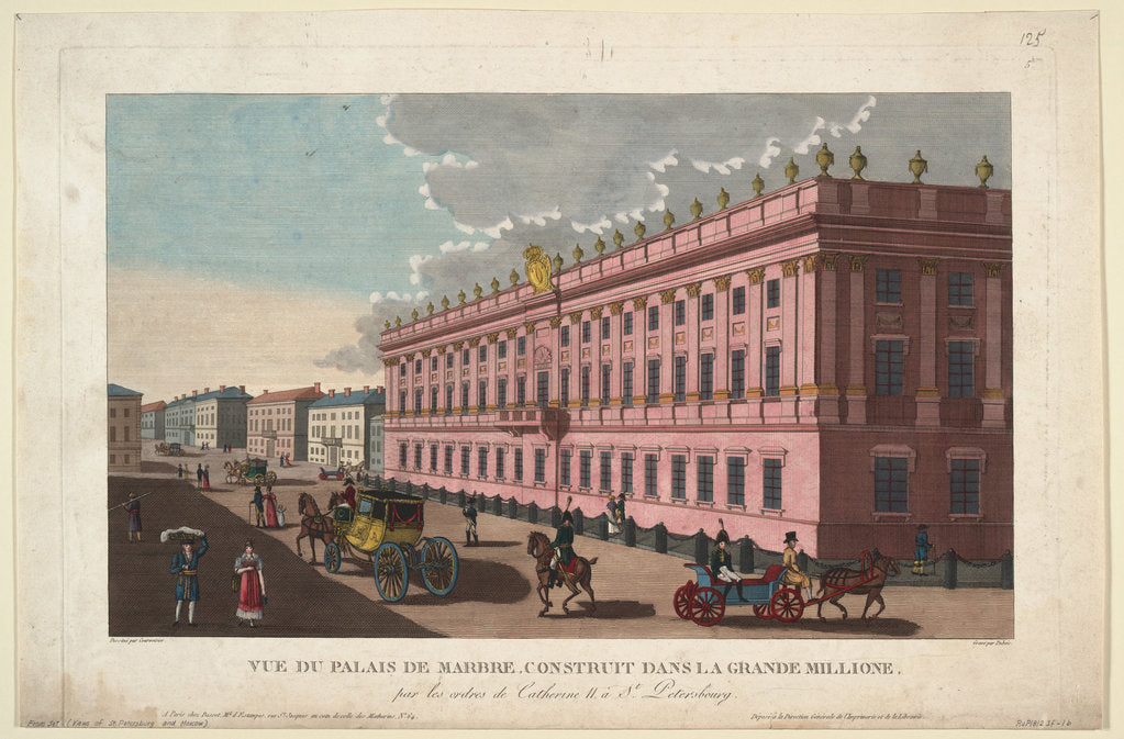 Detail of The Marble Palace in Saint Petersburg, c. 1811 by Henri Courvoisier-Voisin