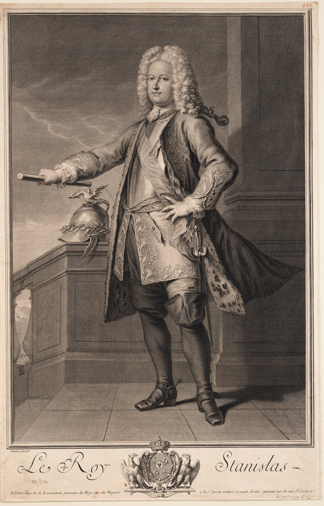 Detail of Stanislaw I Leszczynski, King of Poland, 1705 by Jean Baptiste Van Loo