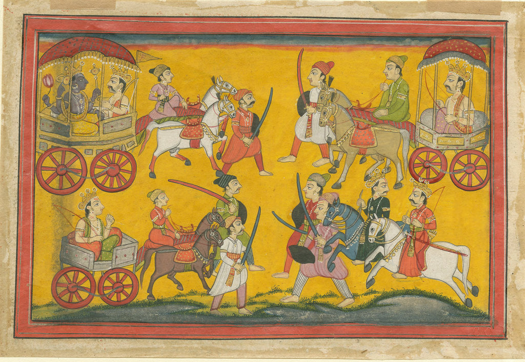 Detail of Vishnu Procession, c. 1755 by Indian Art