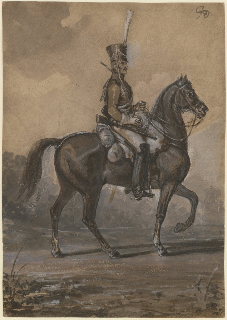 Russian dragoon, 1820 by Alexander Ivanovich Sauerweid