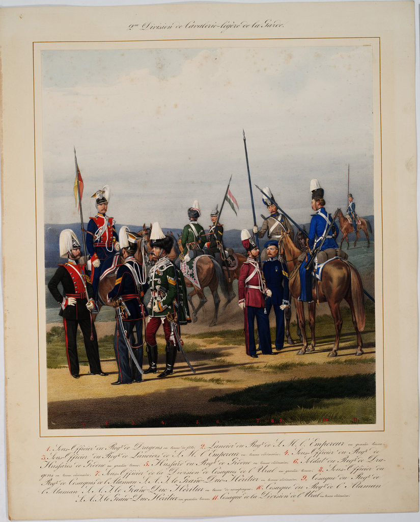 Detail of The 2nd Guard Cavalry Division, 1867 by Karl Karlovich Piratsky
