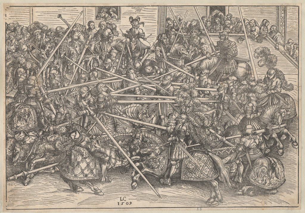 Detail of Tournament, 1509 by Lucas Cranach the Elder