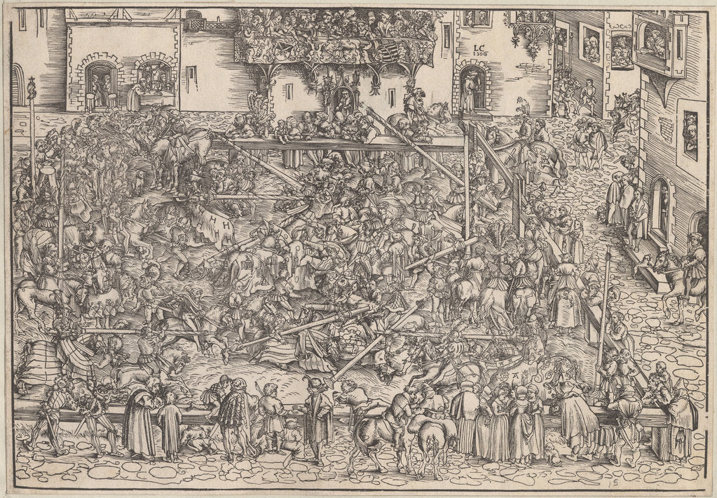 Detail of Tournament, 1509 by Lucas Cranach the Elder