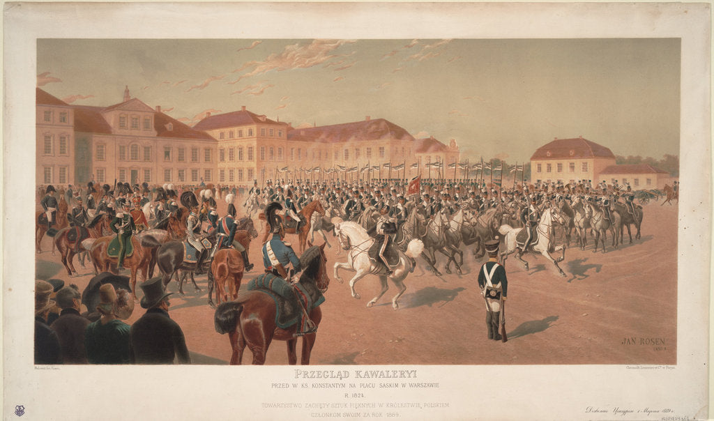 Detail of Grand Duke Constantine Pavlovich of Russia at the Cavalry Review on the Saxon Square in Warsaw, 1824 by Jan Rosen