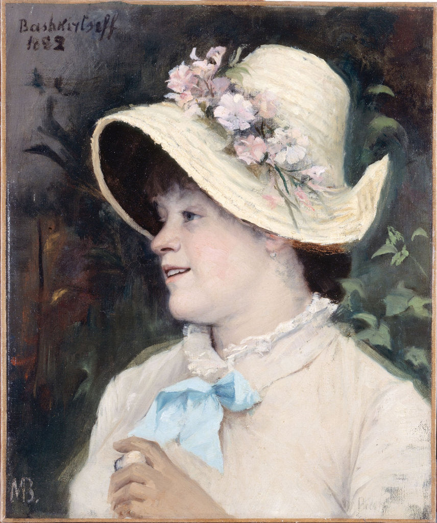 Detail of Parisian woman (Portrait of Irma), 1882 by Maria Konstantinovna Bashkirtseva