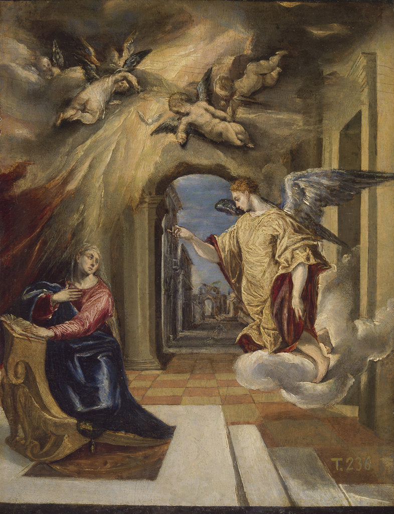 Detail of The Annunciation, 1570-1572 by Dominico El Greco