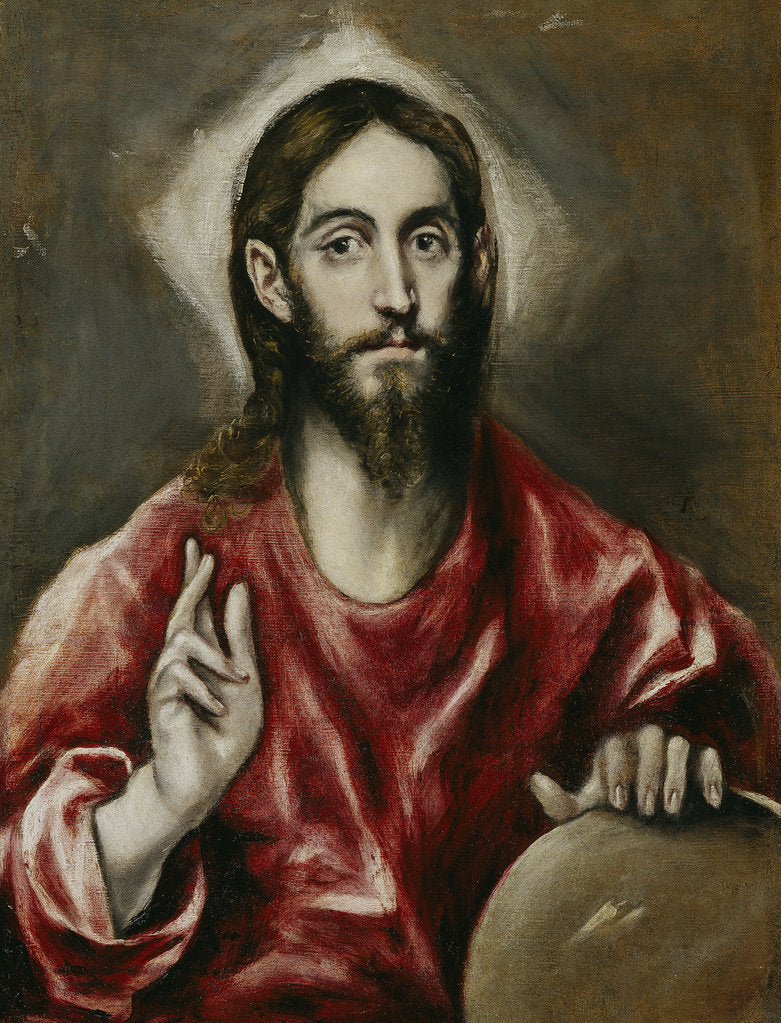 Detail of Salvator Mundi (Saviour of the World), 1608-1614 by Dominico El Greco