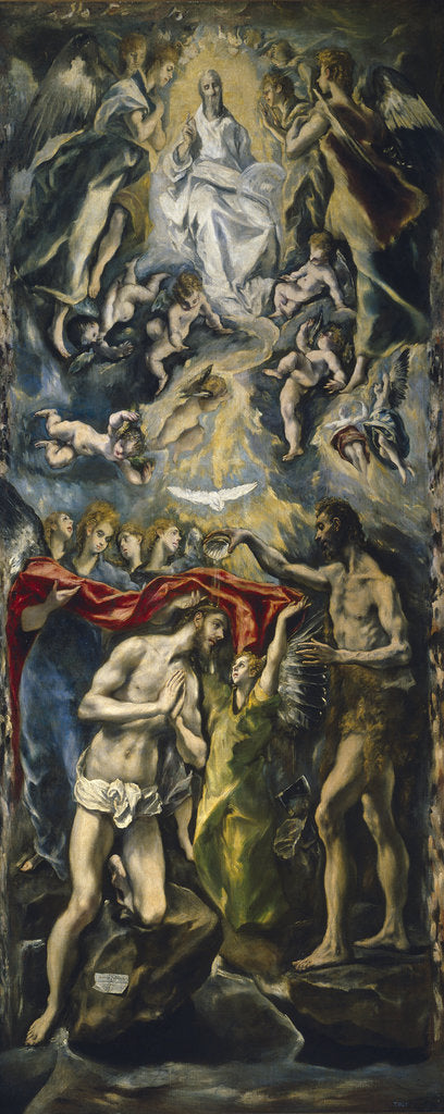 Detail of The Baptism of Christ, 1597-1600 by Dominico El Greco