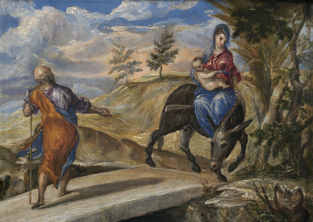 Detail of The Flight into Egypt, c. 1570 by Dominico El Greco