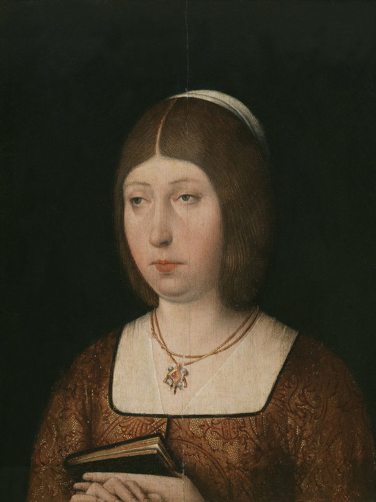 Detail of Queen Isabella I of Castile, c. 1490 by Anonymous