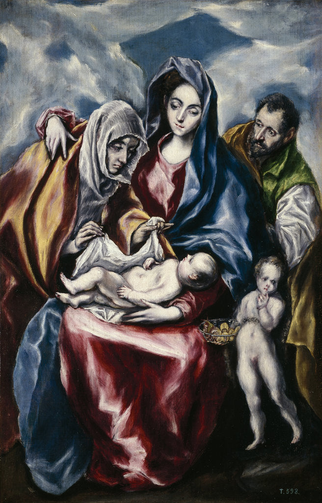 Detail of The Holy Family with Saint Anne and John the Baptist as Child, ca. 1600 by Dominico El Greco