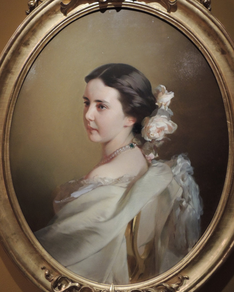 Detail of Portrait of Ekaterina Fyodorovna Tyutcheva, Mid 1850s by Ivan Kosmich Makarov