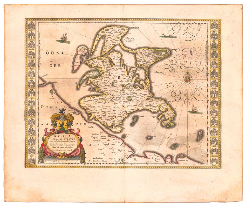 Detail of Rügen by Willem Janszoon Blaeu
