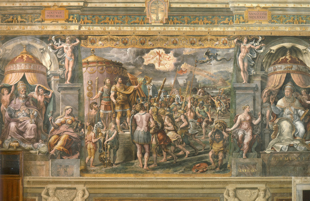Detail of The Apparition of the Cross to the Emperor Constantine, 1517-1524 by Gianfrancesco Penni