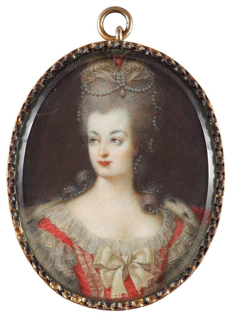 Detail of Portrait of Queen Marie Antoinette of France, Mid of the 18th cen by Anonymous