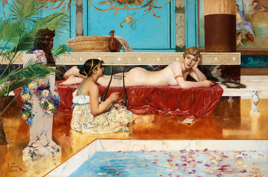 Detail of The Roman Baths, 1882 by Georg Pauli