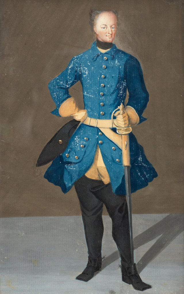 Detail of Portrait of the King Charles XII of Sweden, 1710s by Anonymous