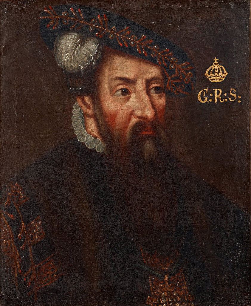 Detail of Portrait of the King Gustav I of Sweden, um 1700 by Anonymous