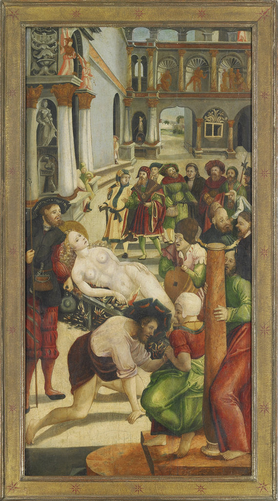Detail of The Burning. Wing from the Saint Agatha Altar, 1523 by Jörg Greimold