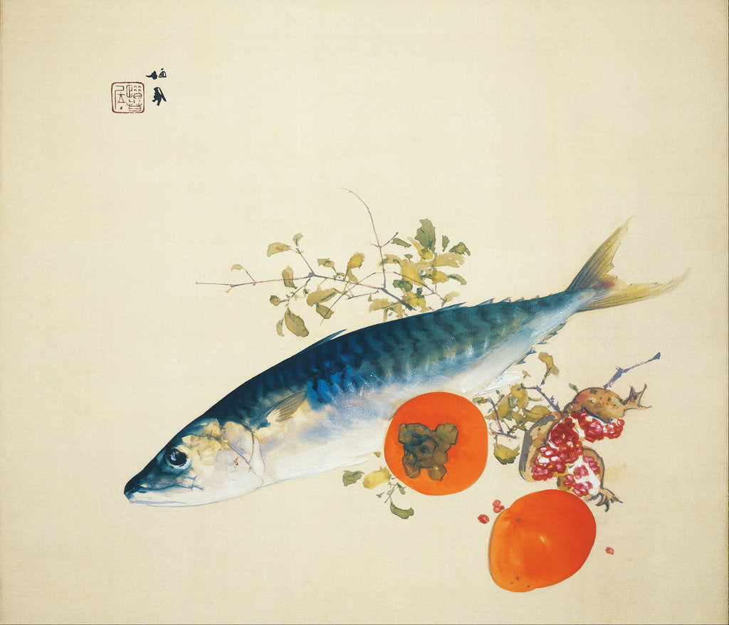 Detail of Autumn Fattens Fish and Ripens Wild Fruits, 1925 by Takeuchi Seiho