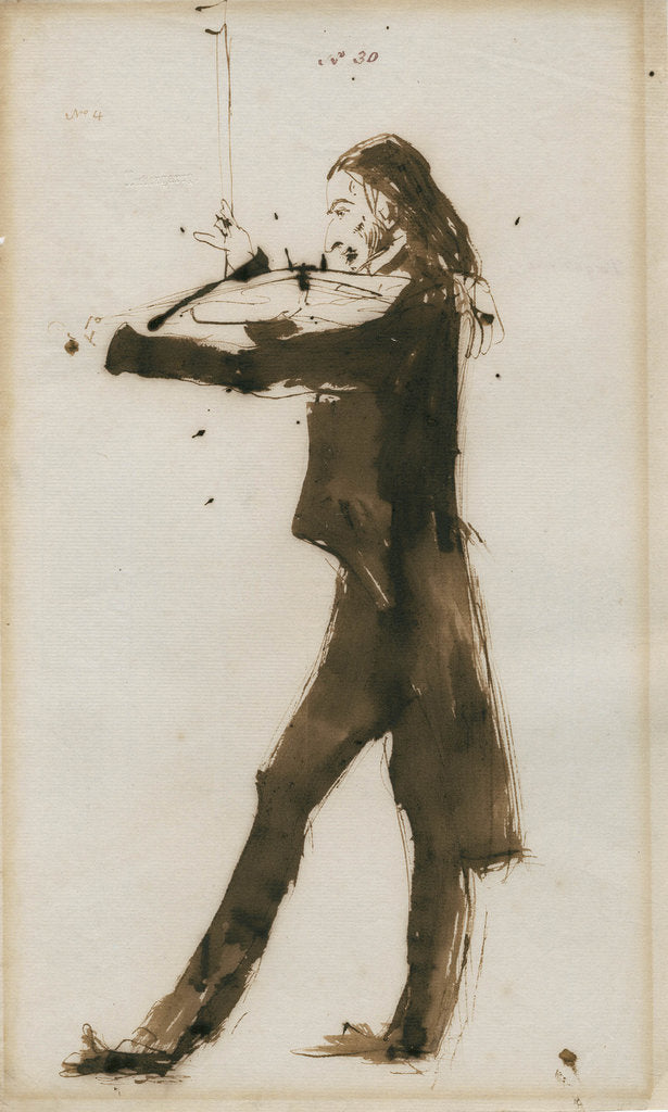 Detail of Portrait of Niccolò Paganini, 1831 by Sir Edwin Henry Landseer