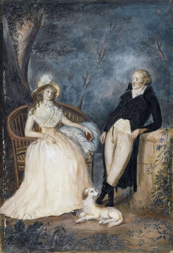 Detail of Charlotte von Stein and Johann Wolfgang von Goethe in conversation, Second Half of the 18th cen by German master