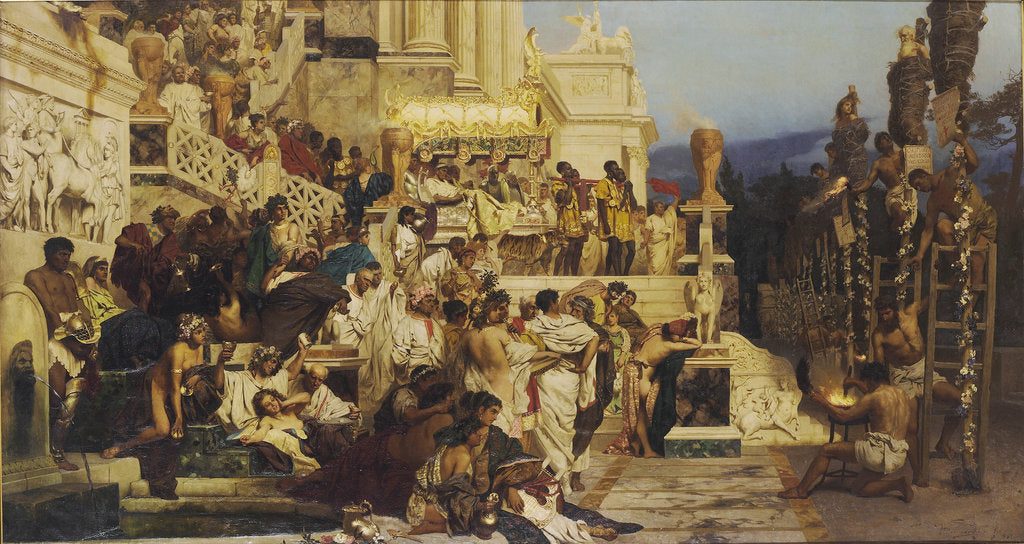 Detail of Leading Light of Christianity. Nero?s Torches, 1882 by Henryk Siemiradzki